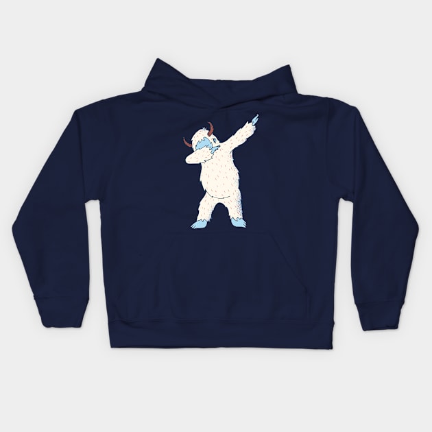 Dabbing Yeti Kids Hoodie by TomCage